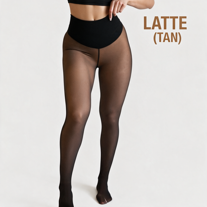 Sheer Illusion Fleece-Lined Tights