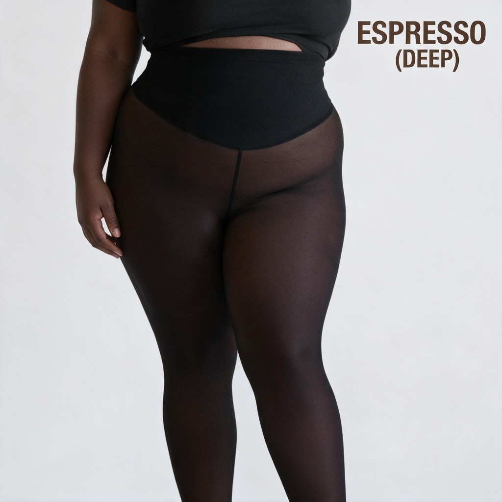 Sheer Illusion Fleece-Lined Tights